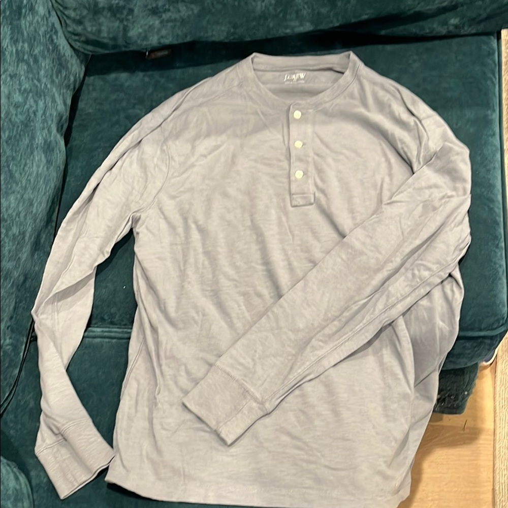 J. Crew Gray Long Sleeve Tee Casual Knit